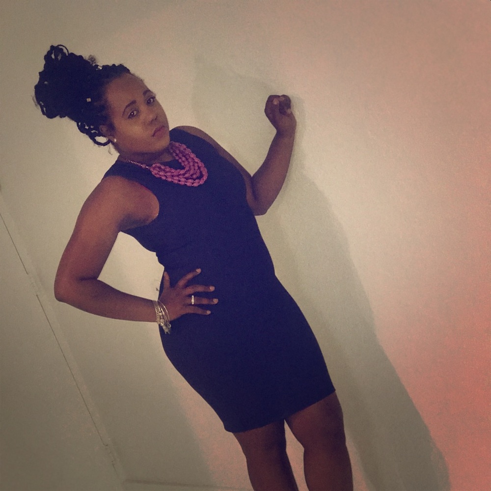 Navy Blue Forever 21 Midi Dress